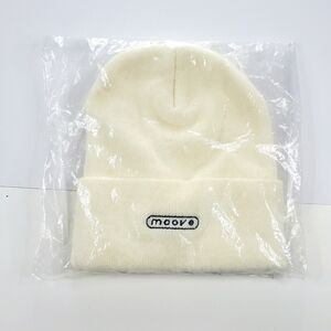 Moove Men's Beanie Hat White One Size Soft Winter Fall Gorpcore Unisex Adult